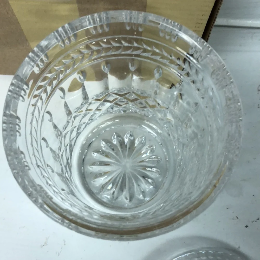 New vintage Bombay Crystal Sugar Jam Jar 5” Condiment Containers‎ 3301502